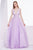 Jadore - J14022 Embellished Plunging V-neck Mikado A-line Dress In Purple