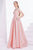Jadore - J14023 Embellished Plunging V-neck Mikado A-line Dress In Pink