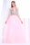 Jadore - J14025 Embellished Plunging V-neck Mikado A-line Dress In Pink