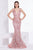Jadore - J14028 Embellished Plunging V-neck Mikado A-line Dress In Pink