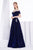 Jadore - J14029 Embellished Plunging V-neck Mikado A-line Dress In Blue