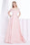 Jadore - J14029 Embellished Plunging V-neck Mikado A-line Dress In Pink