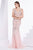 Jadore - J14030 Embellished Plunging V-neck Mikado A-line Dress In Pink
