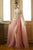 Jadore - J14042 Embellished Plunging V-neck Mikado A-line Dress In Pink