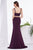 Jadore - J14046 Two Piece V-neck Satin Crepe Trumpet Dress In Purple