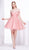 Jadore - J14074 Ruched Off-Shoulder Cocktail Dress In Pink