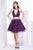 Jadore - J14077 Two Piece Embellished Organza A-line Dress In Purple