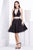 Jadore - J14077 Two Piece Embellished Organza A-line Dress In Black