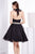 Jadore - J14077 Two Piece Embellished Organza A-line Dress In Black