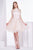 Jadore - J14079 Embroidered Tulle High Halter A-line Dress In Pink