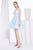 Jadore - J14086 Beaded Deep V-neck Tulle A-line Dress In Blue