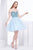 Jadore - J14088 Sequined Sweetheart Tulle A-line Dress In Blue