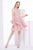 Jadore - J14091 Layered High Neck Lace A-line Dress In Pink