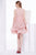 Jadore - J14091 Layered High Neck Lace A-line Dress In Pink