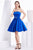 Jadore - J14098 Strapless Satin A-line Dress In Blue