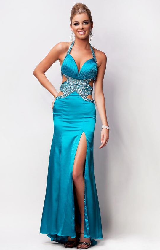 J4061 Dress in Peacock