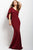 45190 Cape Sleeved Asymmetric A-line Dress