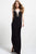 46948 Embellished Deep V-Neck Evening Gown