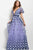 47804 Butterfly Embroidered Plunging Dress