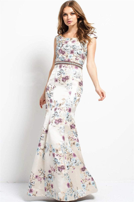 48432 Multi-Color Floral Mermaid Gown