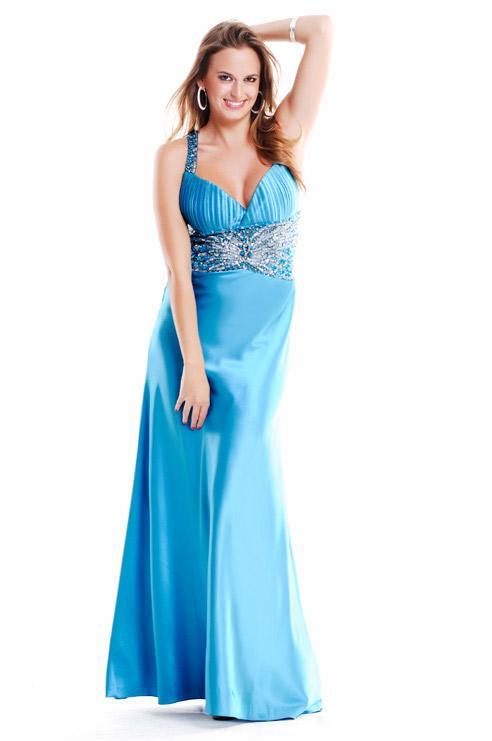 J4897 Dress in Turqouise