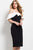 49660 Off Shoulder Knee Length Dress