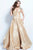 49842 Embellished High Neck Evening Gown