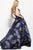 49898 Floral Bateau Evening Gown