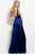 50153 Embellished Strap Plunging Mermaid Gown