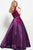 50184 Embroidered Floral V Neck Evening Gown