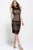 50732 Sleeveless Embroidered Lace Cocktail Dress