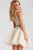 53087 Nude Lace Two Piece Short Dress
