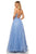 Sherri Hill - 52913 Scoop Long Tulle A-Line Skirt Evening Dress In Blue
