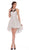 Jadore - J6043 Strapless Lace Sweetheart High Low A-line Dress In Silver