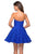 La Femme - 27334 Strapless Lace Sweetheart A-line Dress In Blue