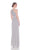 Jadore - J7040 Grecian Lycra Mesh Gown Plain Waistband In Gray