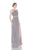 Jadore - J7040 Grecian Lycra Mesh Gown Plain Waistband In Gray