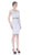 Jadore - J7050 Short Dress With Peplum and Beaded Waistband Accent In Blue