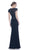 Jadore - J7058 Beaded Embellished V Neck Bodice Jersey Dress In Blue