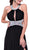 Bejeweled Halter Ruched A-line Dress
