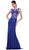 Cinderella Divine - Beaded Lace Illusion Bateau Sheath Dress