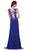 Cinderella Divine - Beaded Lace Illusion Bateau Sheath Dress