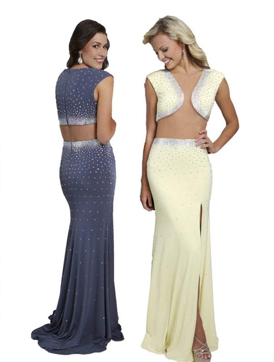 Sexy Evening Gown in Colored Print 99040