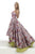 Janique JA2002 - Strapless Sweetheart Hi-Lo Floral Ballgown In Purple Floral and  Multi-Color