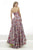 Janique JA2002 - Strapless Sweetheart Hi-Lo Floral Ballgown In Purple Floral and  Multi-Color