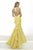 Janique JA2007 - Bedazzled Sleeveless Sweetheart Ruffled Long Mermaid Gown JA2007 In Yellow