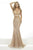 Janique JA2101 - Divine Beaded Sweetheart Long Mermaid Gown in Gold