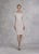 Janique - JA3023 Sequined Long Sleeve Off-Shoulder Sheath Dress in White