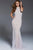 JB48286 Sleeveless Embellished Halter Sheath Dress