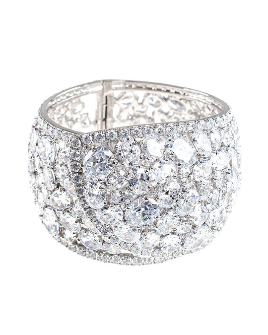 Jarin K Jewelry - Hinged Overlap Cuff in Silver